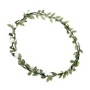 Women Girls Ladies Cute Elegant Head Wreath Floral Crown Garland Headband Headwear Headpiece White + Green