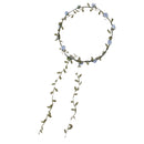 Women Girls Ladies Cute Elegant Head Wreath Floral Crown Garland Headband Headwear Headpiece Blue + Green