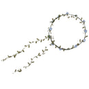 Women Girls Ladies Cute Elegant Head Wreath Floral Crown Garland Headband Headwear Headpiece Blue + Green