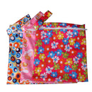 Baby Clothes Wet Diaper Nappy Storage Holder Waterproof Zippered Reusable Tote Style Flower Print Handbag Fuchsia