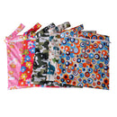 Baby Clothes Wet Diaper Nappy Storage Holder Waterproof Zippered Reusable Tote Style Flower Print Handbag Fuchsia