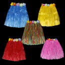 Hawaiian Tropical Hula Luau Grass Dancer Clothing Stretchable Waistband Flower Decor Charms Funny Skirt 40cm - Yellow