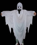 White Ghost Gown with Hoodie Mask and Gloves Adult Halloween Costume