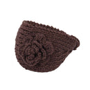 Crochet Flower Knitting Wool Headband Headwear Hair Accessory Coffee