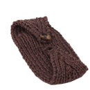 Crochet Flower Knitting Wool Headband Headwear Hair Accessory Coffee