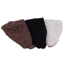 Crochet Flower Knitting Wool Headband Headwear Hair Accessory Coffee