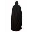 Halloween Masquerade Party Props Fun Costume Accessory Fashionable Hooded Double Wear Cloak Cape for Men Red/Black