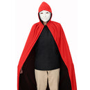 Halloween Masquerade Party Props Fun Costume Accessory Fashionable Hooded Double Wear Cloak Cape for Men Red/Black