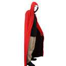 Halloween Masquerade Party Props Fun Costume Accessory Fashionable Hooded Double Wear Cloak Cape for Men Red/Black