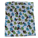 Baby Infants Wet Diaper Nappy Storage Waterproof Zippered Reusable Tote Style Bag Bird and House Print Charms Handbag