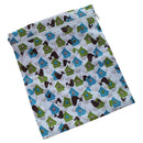 Baby Infants Wet Diaper Nappy Storage Waterproof Zippered Reusable Tote Style Bag Bird and House Print Charms Handbag