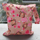 Baby Infants Wet Diaper Nappy Storage Waterproof Zippered Reusable Tote Style Bag Monkey Print Handbag Light Brown