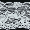 Fashionable 5 Yard 5.5cm Wide White Lotus Floral Stretch Lace Trim Costume Curtain Hair Bow DIY Sewing Applique