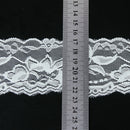 Fashionable 5 Yard 5.5cm Wide White Lotus Floral Stretch Lace Trim Costume Curtain Hair Bow DIY Sewing Applique