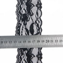 Fashionable 5 Yard 5.5cm Wide Black Lotus Floral Pattern Charms Stretch Lace Trim DIY Sewing Applique Clothes Costume DIY Lace