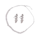Set Of Stylish Women Girls Ladies Crystal Star Rhinestone Necklace With Earrings Jewelry Wedding Party Engagement Supplies Silver