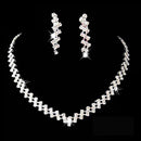 Set Of Stylish Women Girls Ladies Crystal Star Rhinestone Necklace With Earrings Jewelry Wedding Party Engagement Supplies Silver