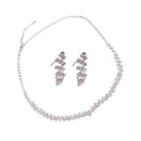 Set Of Stylish Women Girls Ladies Crystal Star Rhinestone Necklace With Earrings Jewelry Wedding Party Engagement Supplies Silver
