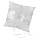 Satin Pocket Ring Pillow Pearl Cushion Wedding Party Anniversary Supplies White