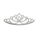 Fashionable Women Girls Ladies Rhinestone Headband Style Tiara Hair Accessory Wedding Party Engagement Supplies Silver