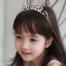 Cute Fashionable Wedding Party Bridal Bridesmaid Flower Girl Crown Headband Tiara w/ Fuchsia Crystal Head Accessory