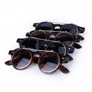 Pair Of Plastic Men Women Fashionable Steampunk Goggles Goth Retro Flip Up Round Sunglasses Cosplay Prop Party Supplies Leopard Color 135mm