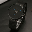 STRYVE S9501 Fshion Men Simple Dial Full Mesh Steel Strap Independent second Dial Quartz Watch