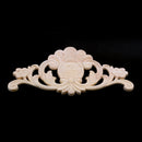 1x Exquisite Classic Rubber Wood Carved Applique Retro Furniture Craft Deco N6A6