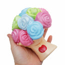 Jumbo Squishy Rose Flower 15*12cm Slow Rising Toy Mother's Day Gift Collection Decor With Packing Box