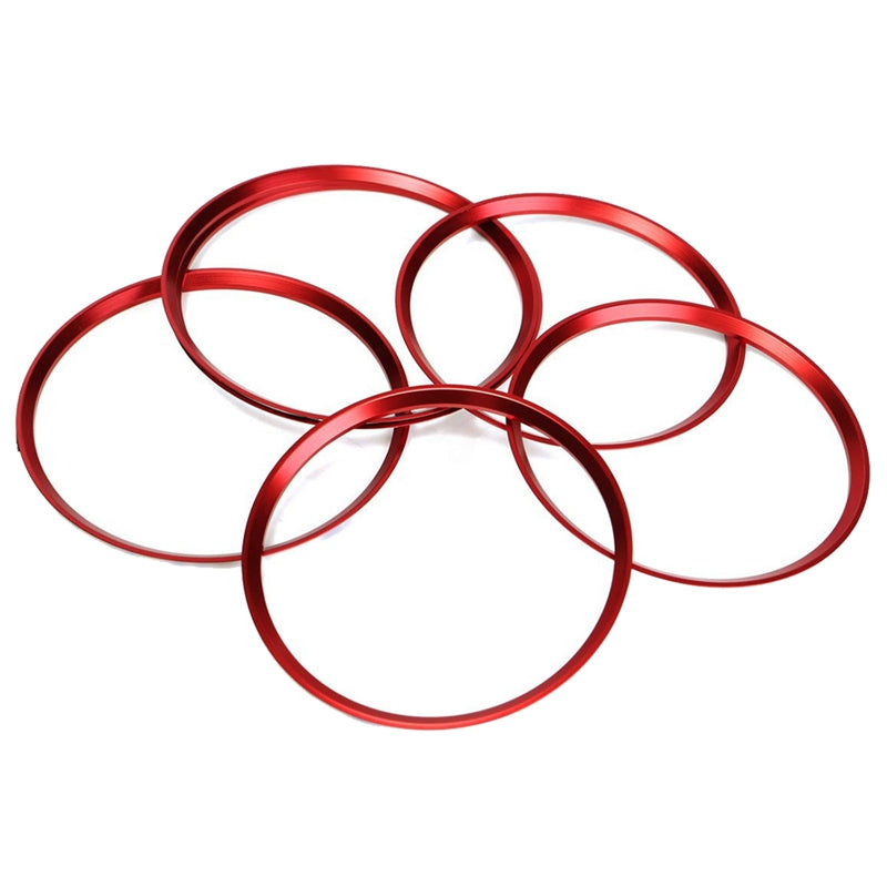 5Pcs Red Air Vent Outlet Cover Ring Trim For Benz A Class A200 A180 A220 W1