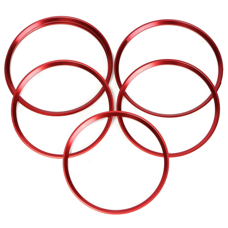 5Pcs Red Air Vent Outlet Cover Ring Trim For Benz A Class A200 A180 A220 W1