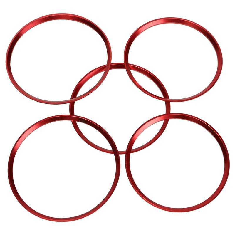 5Pcs Red Air Vent Outlet Cover Ring Trim For Benz A Class A200 A180 A220 W1