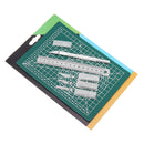 A5 Non Slip Cutting Mat with Stainless Metric Ruler and Blades Wood Carving Tool