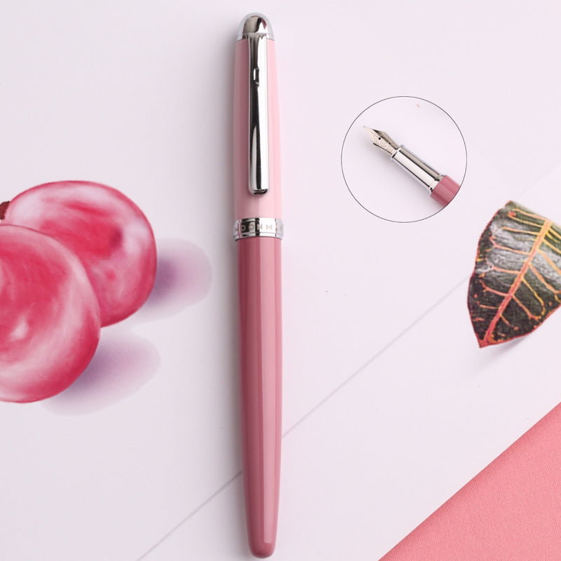 Moonman Youth Fountain Pen F 0.5mm Nib Metal Writing Signing Ink Pens Gifts for Students Friends Families