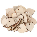 50pcs Hearts - Wooden Blank Craft Embellishment - Heart Decoration 30mm V8R9
