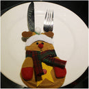 3 Pack Set Kitchen Suit Silverware Holders Pockets Knifes Forks Bag Snowman I7S7
