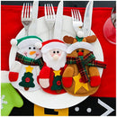 3 Pack Set Kitchen Suit Silverware Holders Pockets Knifes Forks Bag Snowman I7S7