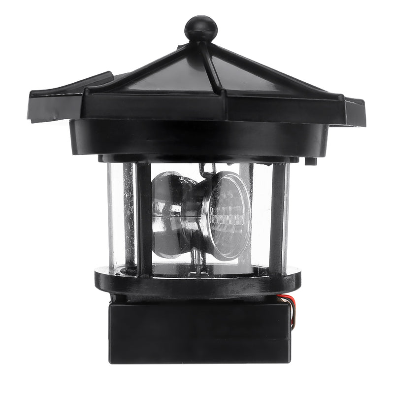 Solar Powered Lighthouse LED Rotating Light Outdoor Garden Lighting Lamp Decor