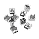 10pcs MINI Full Pin 90 Degree Female Socket Connector Charging Socket USB Socket Interface