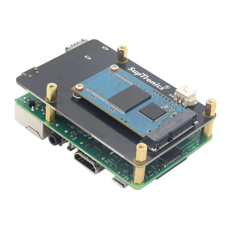 Upgraded Version V3.1 X850 mSATA SSD Storage Expansion Board For Raspberry Pi 3 Model B / 2B / B+