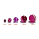 Stripes Agate Gemstone Beads Round Spacer Loose Beads