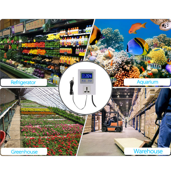 TMC-2000 AC110-240V 10A -50C~110C LCD Digital Intelligent Pre Wired Temperature Controller