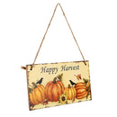 Happy Harvest Sign Hanging Plaque Thanksgiving Party Door Hanger Wall Decor I9A6