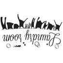 "Laundry Room" laundry room decoration carved wall stickers can remove stic A1Q4