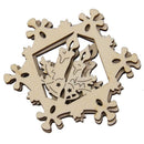 10pcs Wooden Pendants Scrapbooking Christmas Snowflake Hanging Christmas Tr