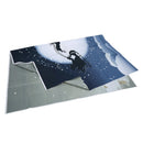 Vinyl Christmas Day Ice and snow, house, elk sled on the moon Seamless back Q9N1
