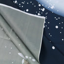 Vinyl Christmas Day Ice and snow, house, elk sled on the moon Seamless back Q9N1