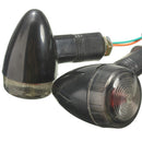 4pcs 12V Motorcycle Turn Signal Bullet Indicators Light Smoke Amber Lamp