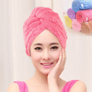 Honana BX-577 Bathroom Coral Elastic Band Quick Drying Bath Towel Hair Drying Cap Salon Spa Towel