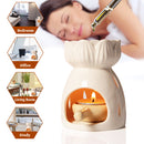 White Flower Oil Burner Tea Light Candle Wax Melt Aromatherapy Diffuser Humidifier Essential Oil Warmer